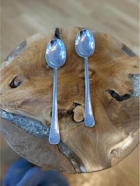 Set of 2 Vintage Gerity Silver Plate G48 9"Serving Spoons